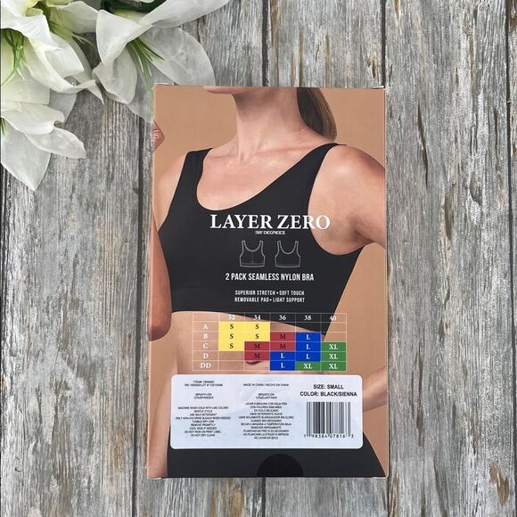 Women’s Layer Zero by 32 Degrees Women's Seamless Bra, 2-pack Size S - Picture 3 of 6